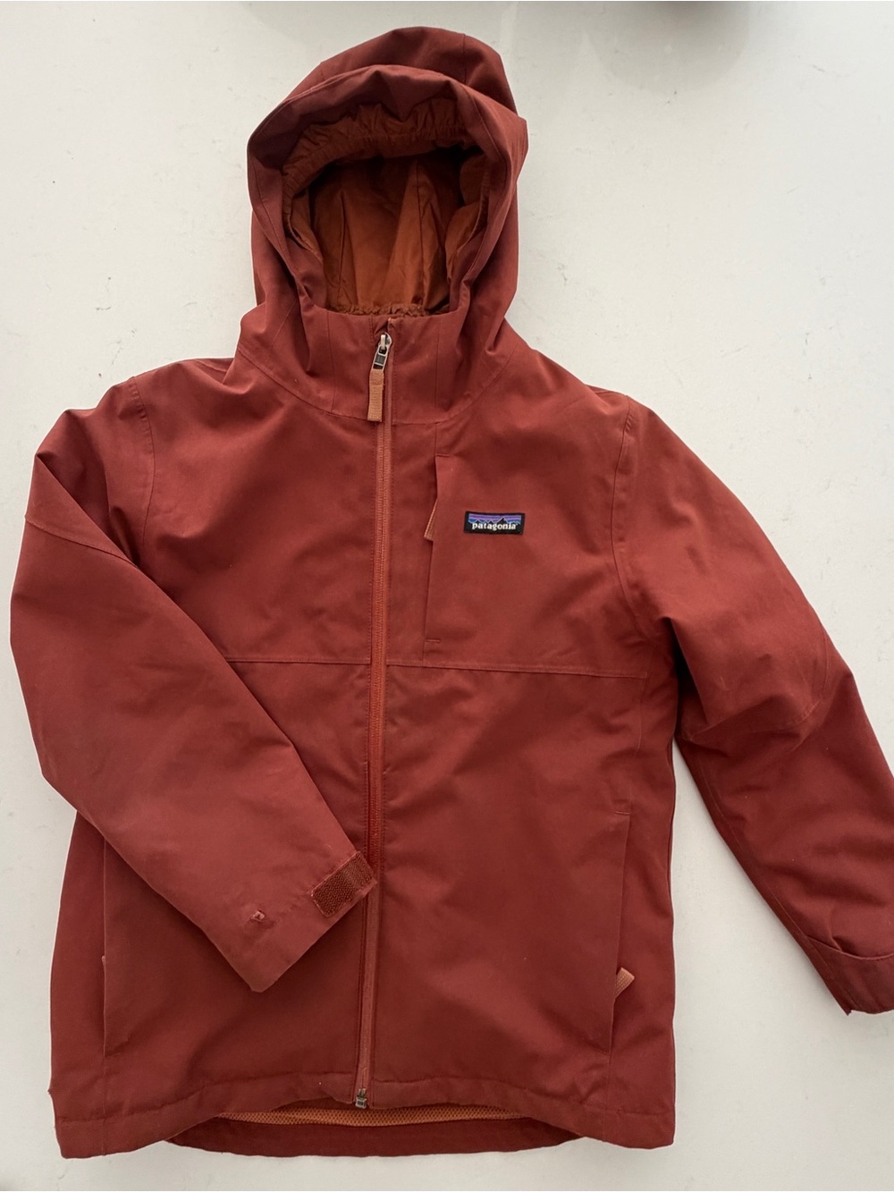 Patagonia Kids 4-in-1 Everyday Jacket in Rust Red size Small (7/8)